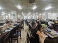 University students studying at self study room