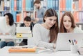 University students studying together Royalty Free Stock Photo