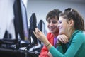 University Students Using Computers Royalty Free Stock Photo