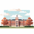 university vector flat minimalistic isolated illustration