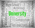 University Word Indicates Varsity Academy And Varsities