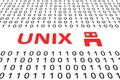 UNIX concept binary code 3d