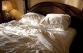 Unkempt bed Royalty Free Stock Photo