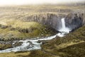 Unknow waterfall in Iceland Royalty Free Stock Photo