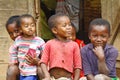 Unknown african children laughing in Malgasy village.