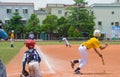 Unknown batter hitting the ball