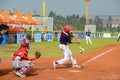 Unknown batter hitting the ball