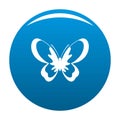 Unknown butterfly icon blue vector