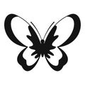 Unknown butterfly icon, simple style.