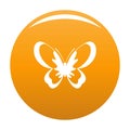 Unknown butterfly icon vector orange