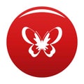 Unknown butterfly icon vector red