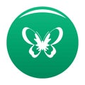 Unknown butterfly icon vector green