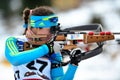 Unknown competitor at Biathlon Royalty Free Stock Photo