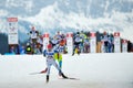 Unknown competitor in IBU Youth&Junior World Championships Biathlon Royalty Free Stock Photo