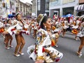 La Paz, June 15, 2019, Unknown dancers at the Entrada Universitaria in La Paz, Bolivia