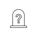 unknown, death, grave outline icon. detailed set of death illustrations icons. can be used for web, logo, mobile app, UI, UX