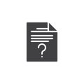 Unknown document file vector icon