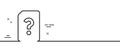 Unknown Document line icon. File with Question. Minimal line pattern banner. Vector