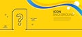 Unknown Document line icon. File with Question. Minimal line yellow banner. Vector