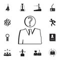 unknown employee icon. Detailed set of HR & Heat hunting icons. Premium quality graphic design sign. One of the collection icons f Royalty Free Stock Photo