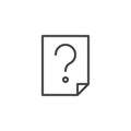 Unknown file format outline icon