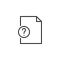 Unknown File Format outline icon