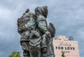 Unknown First Family statue looking for love, Fairbanks, Alaska, USA