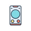 Color illustration icon for Unknown, unfamiliar and nameless