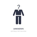 unknown icon on white background. Simple element illustration from People concept