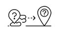 Unknown Location Path with Question Marks, Route Inquiry, vector design Generative AI Royalty Free Stock Photo