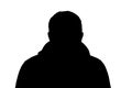 Unknown male person silhouette isolated on white background Royalty Free Stock Photo