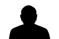 Unknown male person silhouette isolated on white background Royalty Free Stock Photo