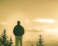 Unknown Man Reflects On Second Highest Peak In Eastern USA