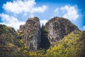 Unknown mountain in bandeirinhas canyon in cipo saw international park Royalty Free Stock Photo