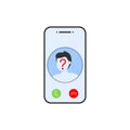 Unknown number phone icon