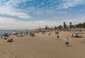 Unknown people on the beach of Swakopmund, Namibia