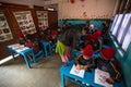 Unknown pupils in English class at primary school. Royalty Free Stock Photo