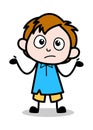 No idea - School Boy Cartoon Character Vector Illustration Royalty Free Stock Photo