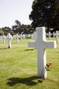 Unknown soldier grave at american military cemetery in Normandy, France