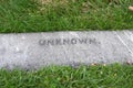 Unknown Soldier Grave at Gettysburg National Cemetery Royalty Free Stock Photo