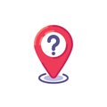 Unknown status navigation pin flat icon Royalty Free Stock Photo