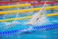 Unknown swimmer competing in Dinamo pool in Romanian International Championship Swimming