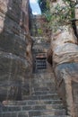 Unknown temple between Cave 2 and Cave 3, Badami Caves, Karnataka.