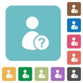 Unknown user rounded square flat icons