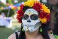 Unknown woman at the 15th annual Day the Dead Festival