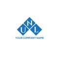 UNL letter logo design on WHITE background. UNL creative initials letter logo concept Royalty Free Stock Photo
