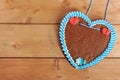 Unlabeled Bavarian gingerbread heart Royalty Free Stock Photo