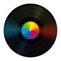 Unlabeled Record Rainbow Colors Vinyl Royalty Free Stock Photo