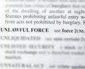 unlawful force