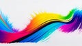 Unleash Creativity with a Paintbrush Drawing a Bright Multicolored Wave.